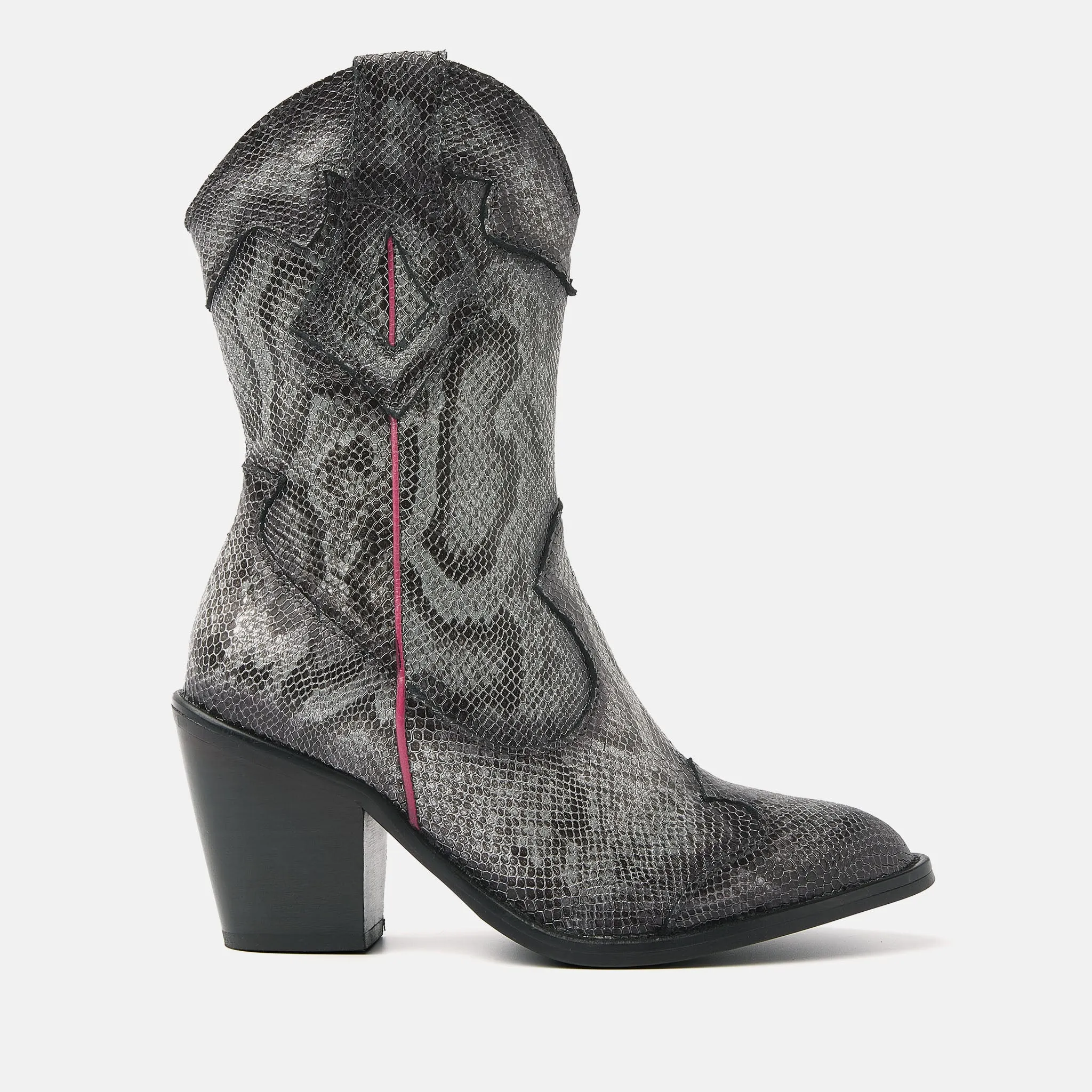 Grey Python Women's Ankle Boots - 35.120