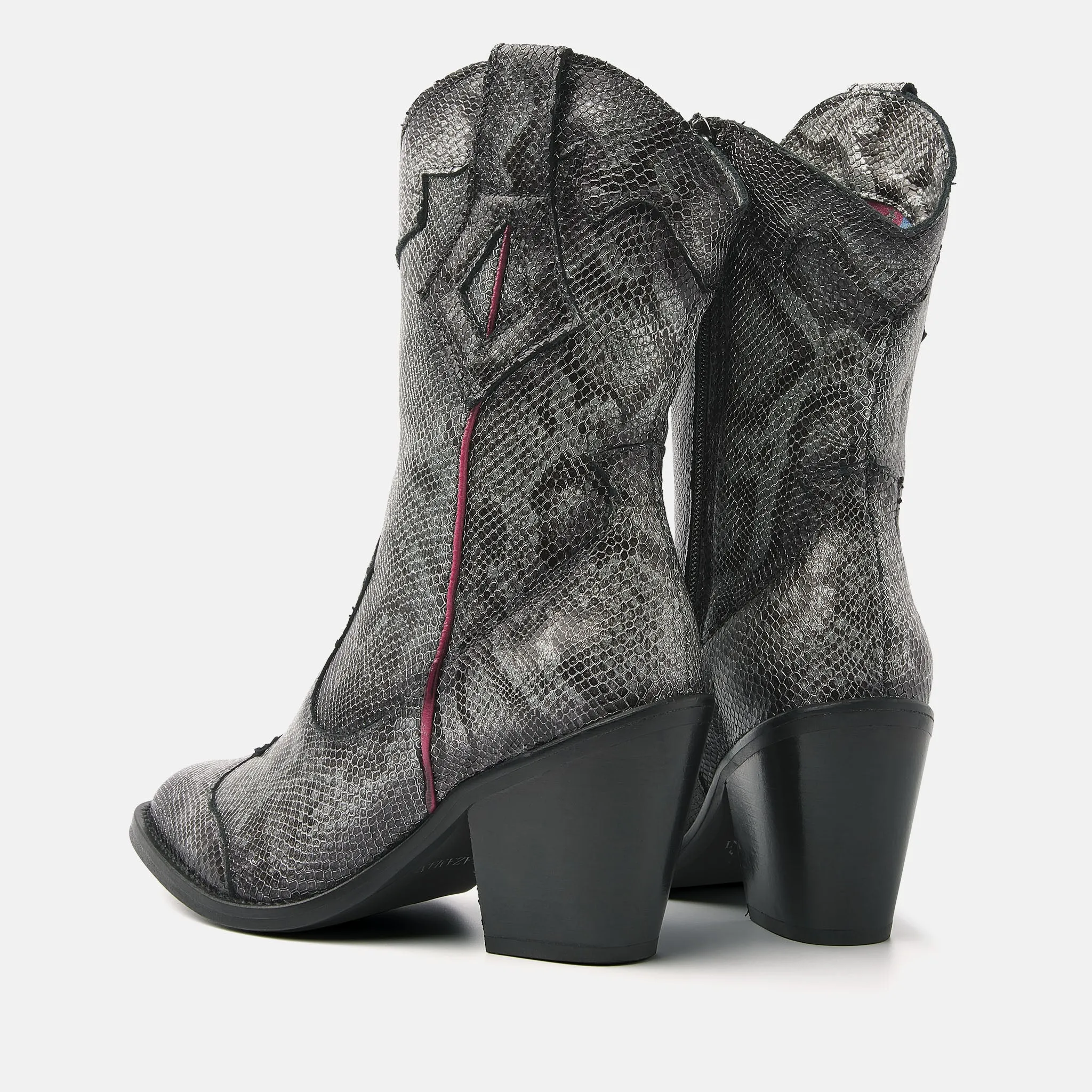 Grey Python Women's Ankle Boots - 35.120