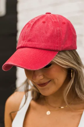 Happy Camper Baseball Cap - Red