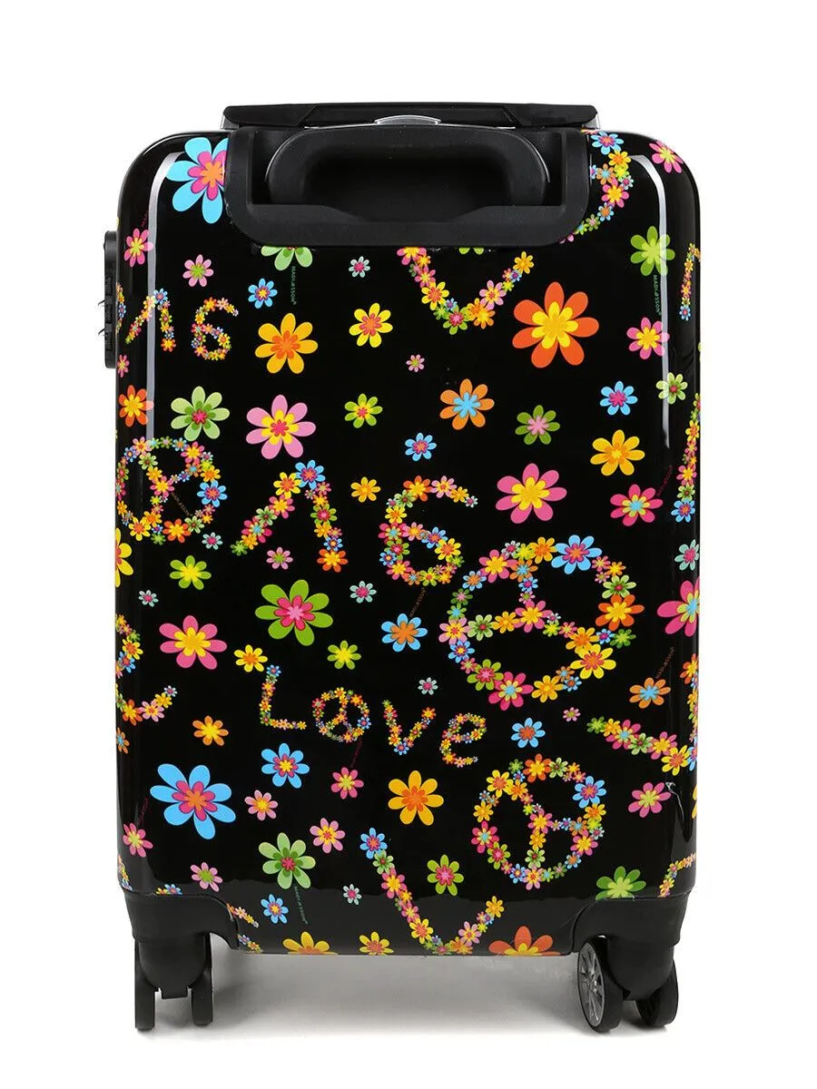 Hard Shell Printed Dual 4 Wheel Luggage Suitcase