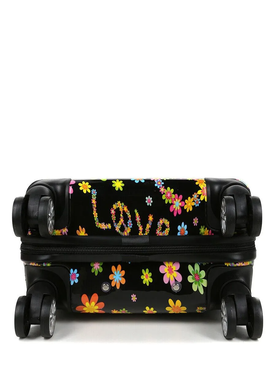 Hard Shell Printed Dual 4 Wheel Luggage Suitcase