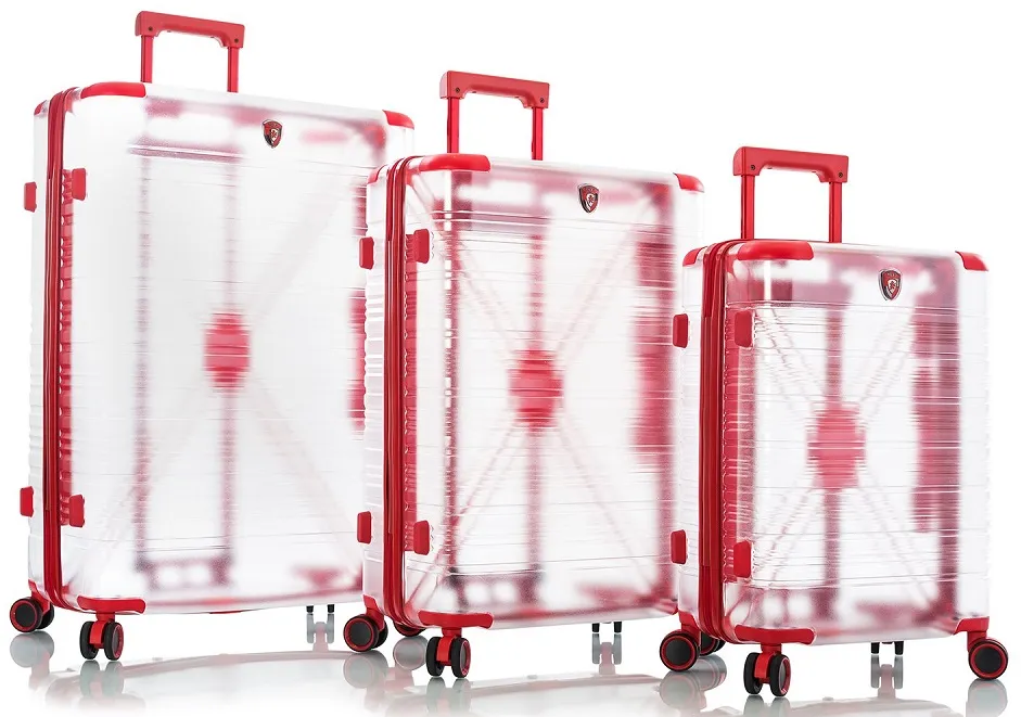 Heys X-Ray 3-Piece Transparent Luggage Set 