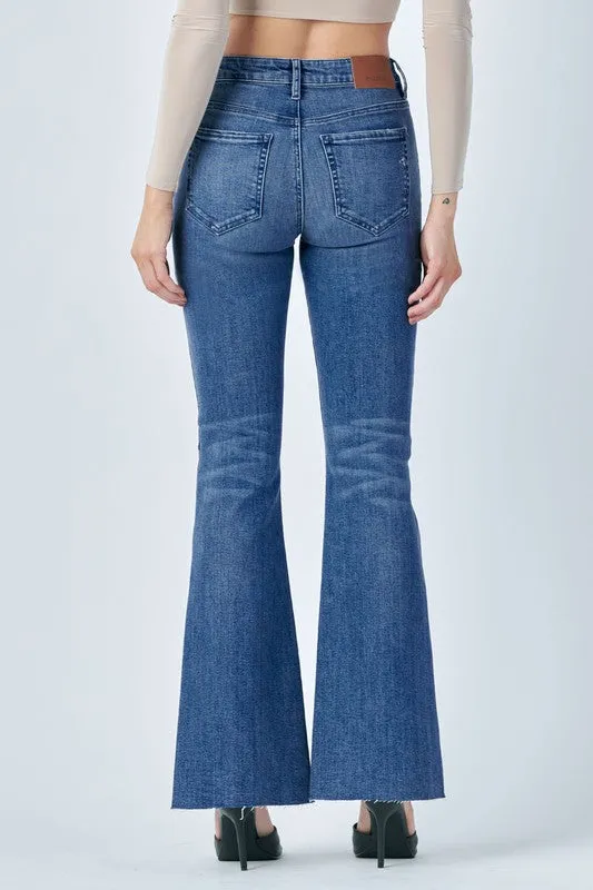 Hidden Happi Flare w/ Front Slit Jeans