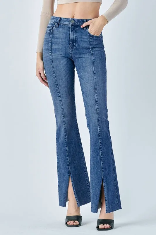 Hidden Happi Flare w/ Front Slit Jeans