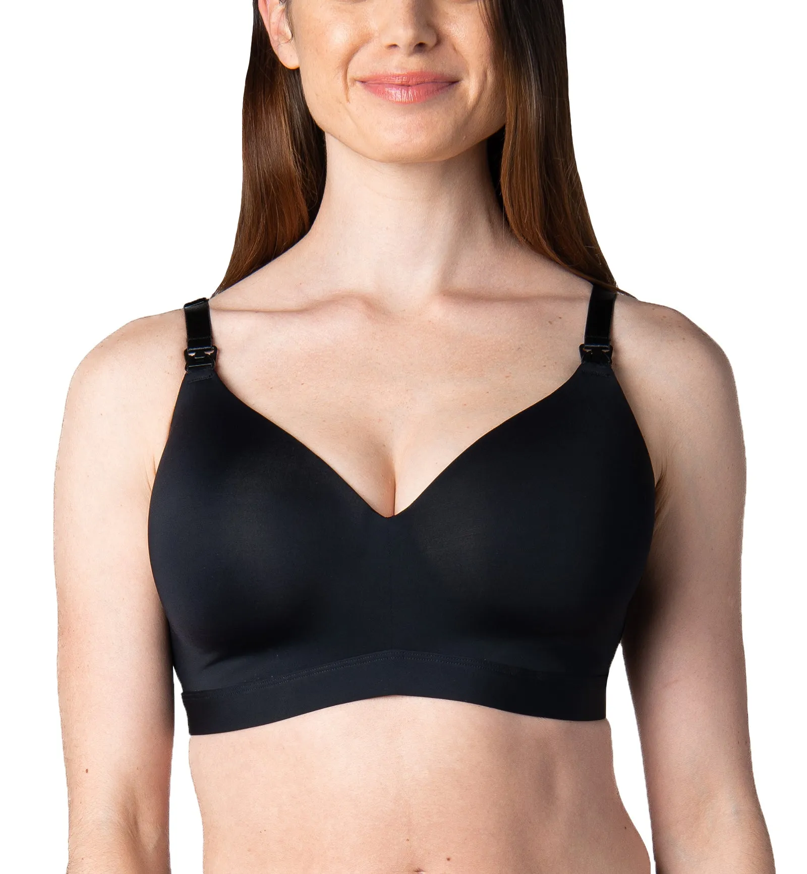 HOTmilk Black T-shirt Nursing Bra - Infinite Wirefree (ITB)