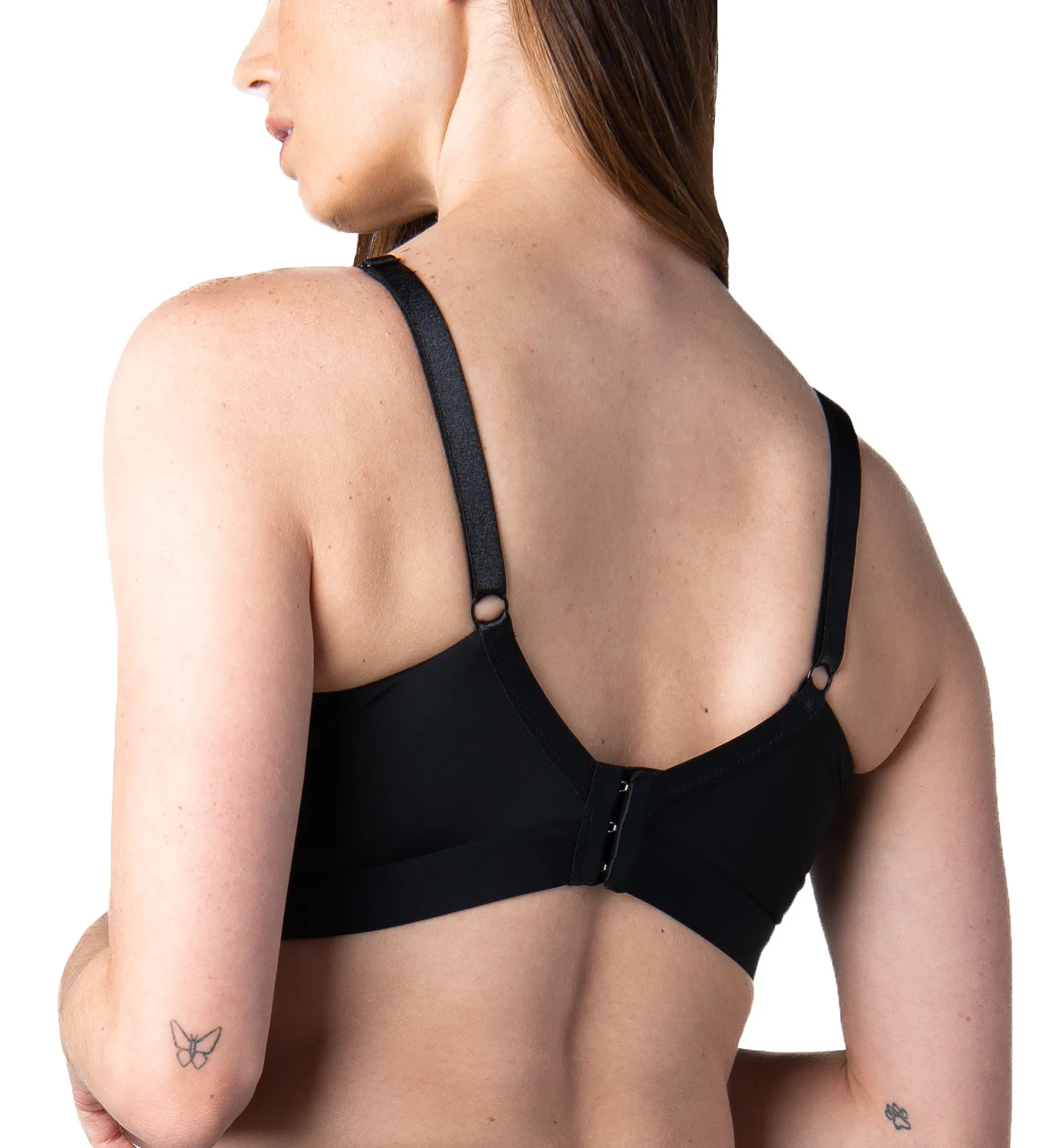 HOTmilk Black T-shirt Nursing Bra - Infinite Wirefree (ITB)