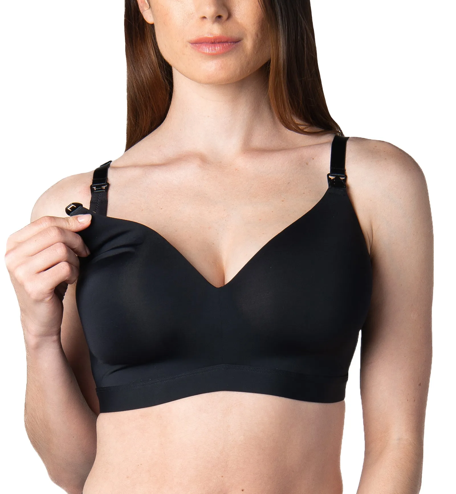 HOTmilk Black T-shirt Nursing Bra - Infinite Wirefree (ITB)