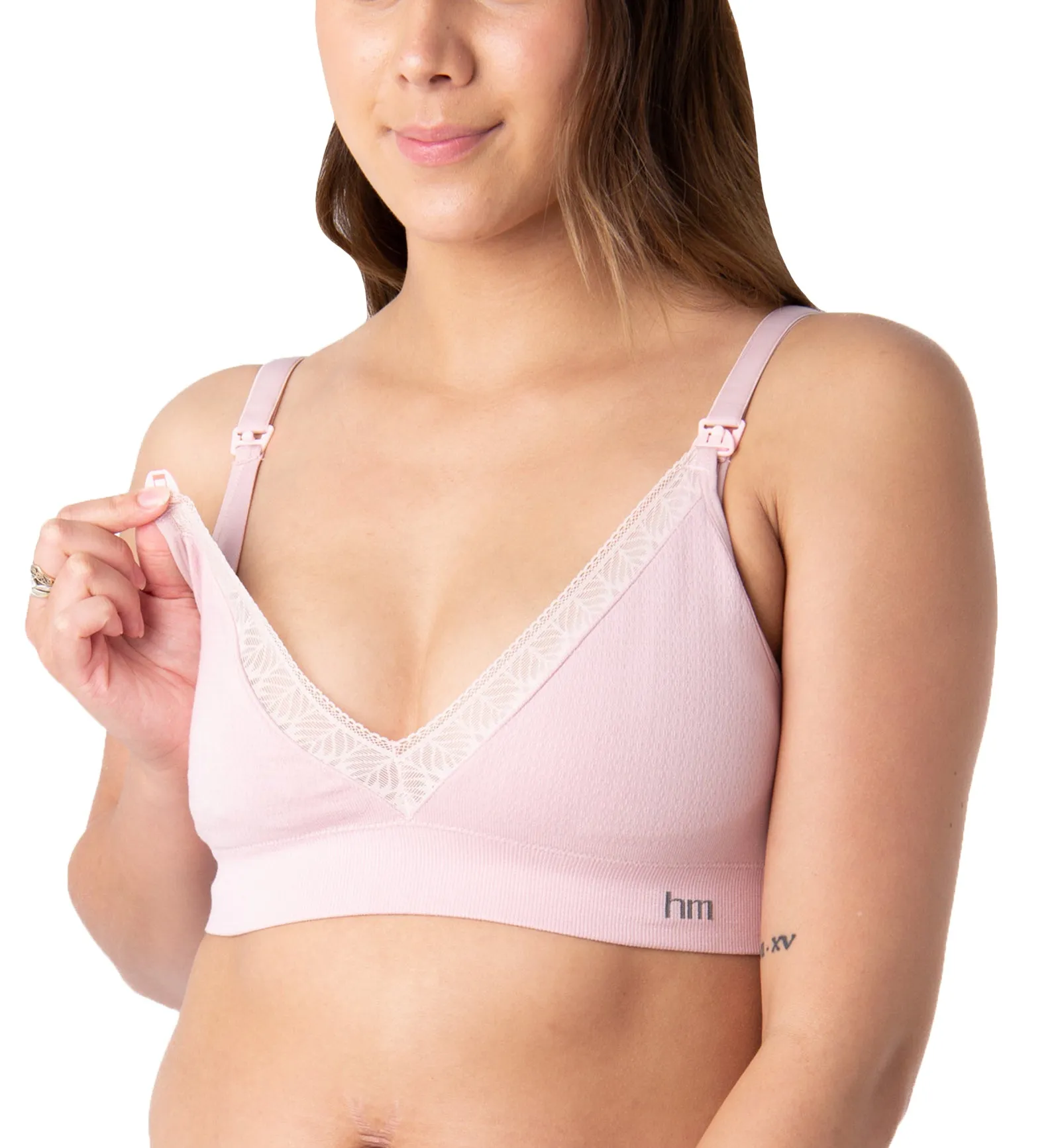 HOTmilk Lotus Pink Plunge Nursing Bra - CPLP