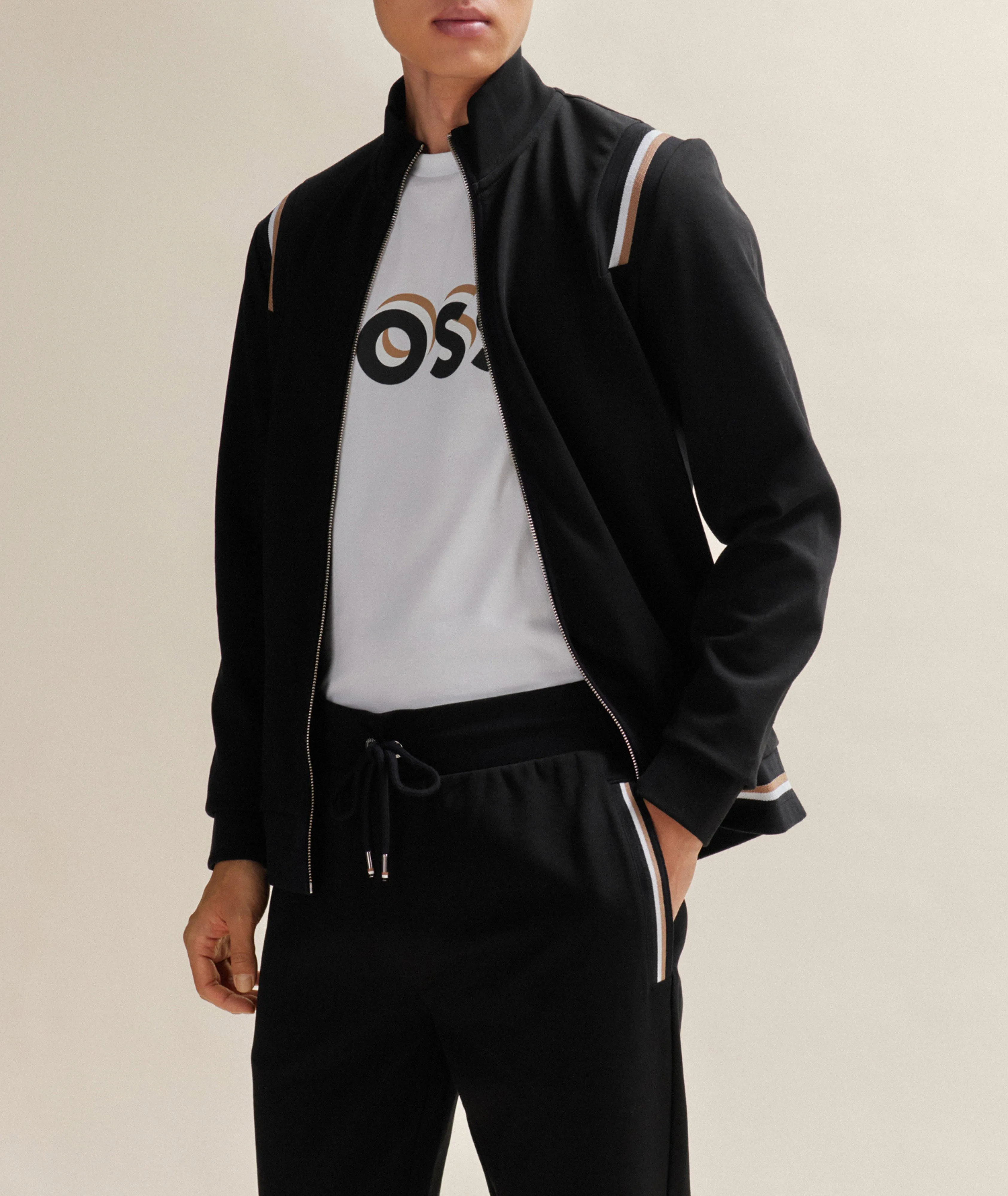 Hugo Boss | Long Sleeve Cotton Sweatshirts | Street Style