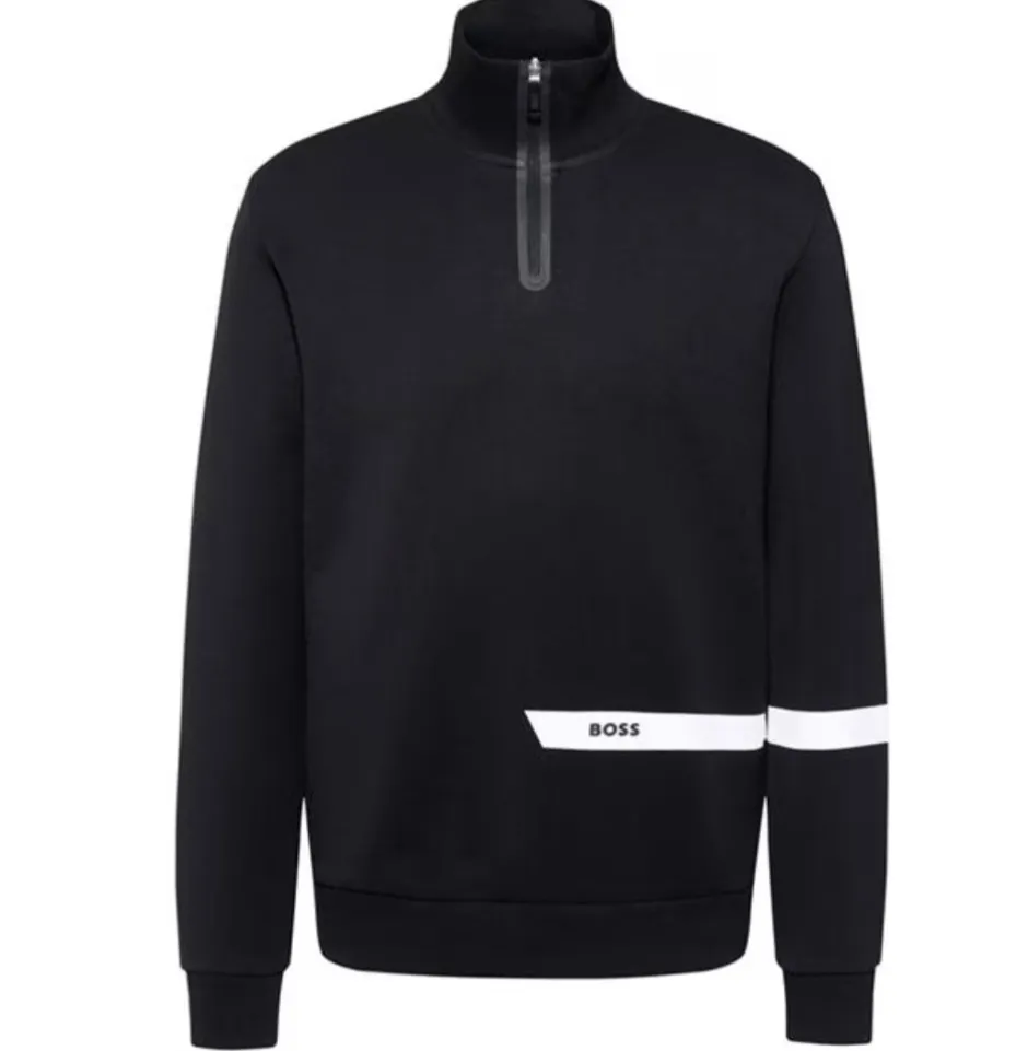 Hugo Boss | Long Sleeves Cotton Logo Sweatshirts | Unisex.