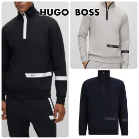 Hugo Boss | Long Sleeves Cotton Logo Sweatshirts | Unisex.