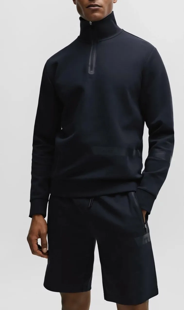 Hugo Boss | Long Sleeves Cotton Logo Sweatshirts | Unisex.