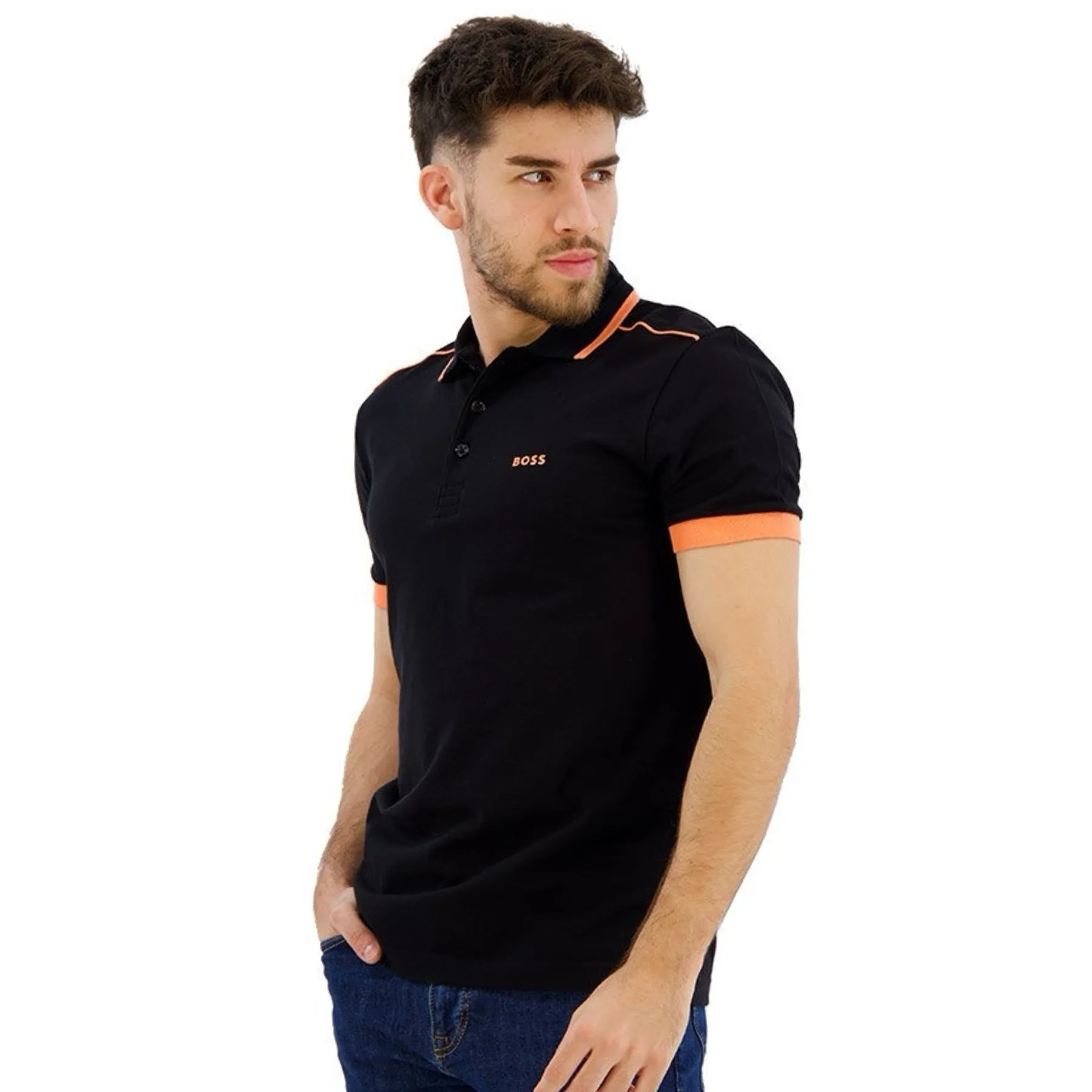 Hugo Boss | Plain Cotton Logo Polos for Street Style - Buy Now!