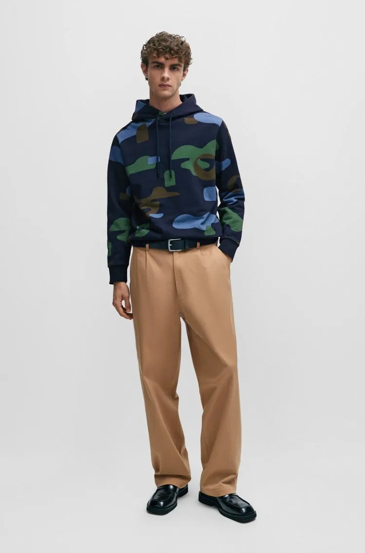 Hugo Boss Camouflage Pullovers | Street Style Long Sleeves Cotton