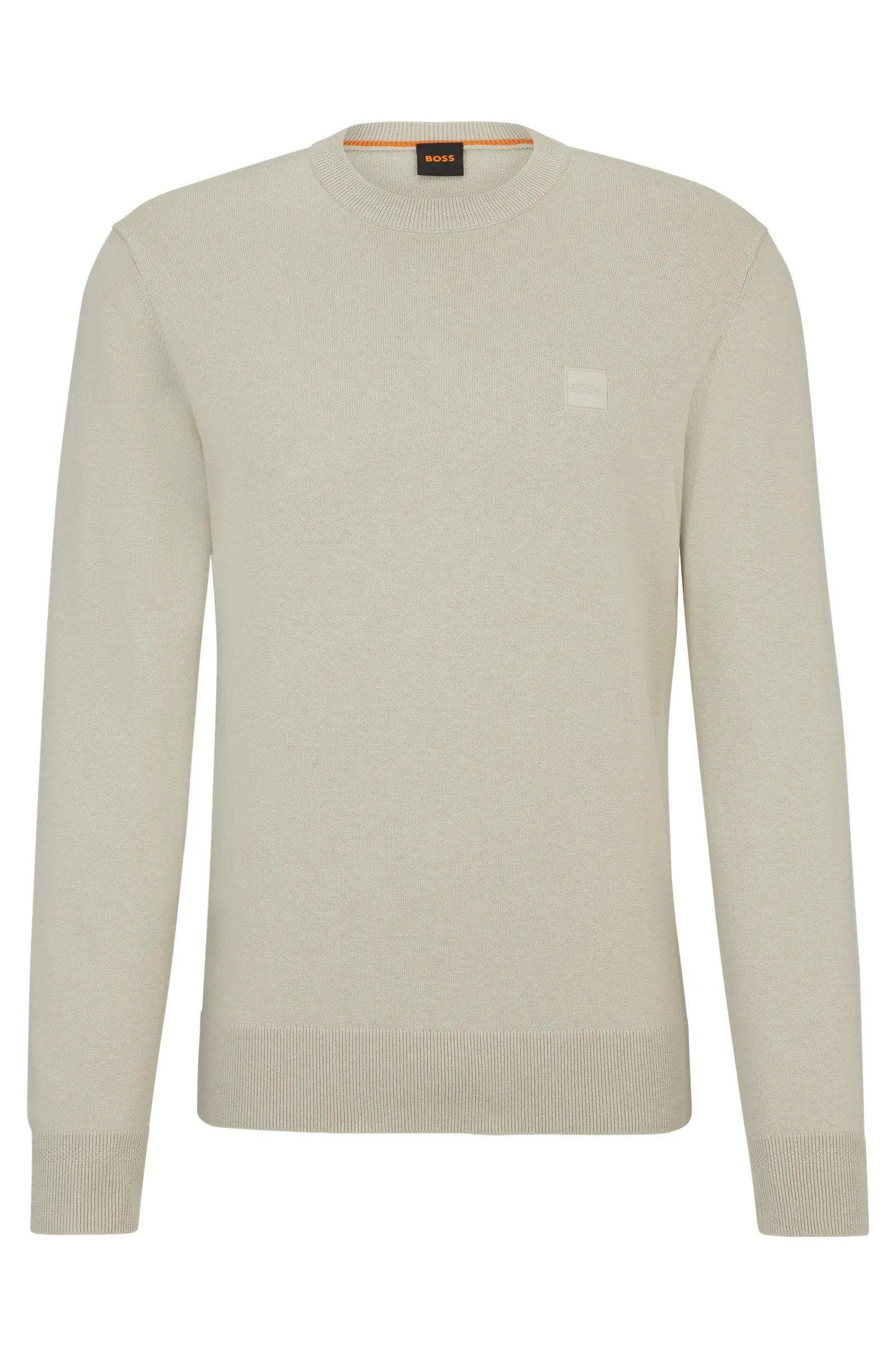 Hugo Boss crew neck pullovers - cashmere long sleeves, plain cotton logo