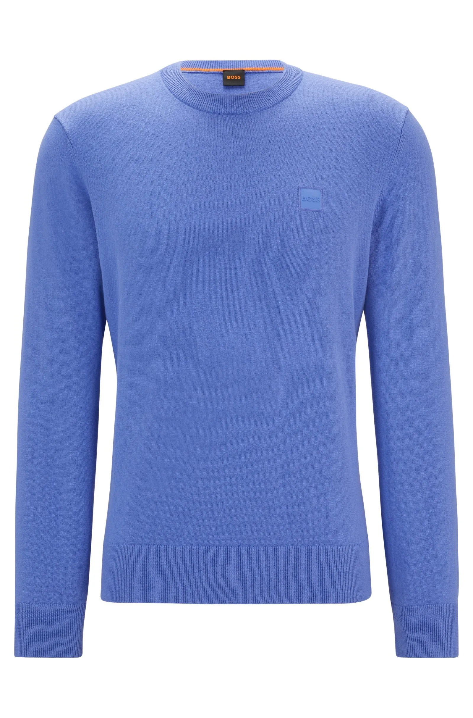 Hugo Boss crew neck pullovers - cashmere long sleeves, plain cotton logo