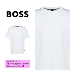 Hugo Boss crew neck pullovers - street style, plain cotton, short sleeves.