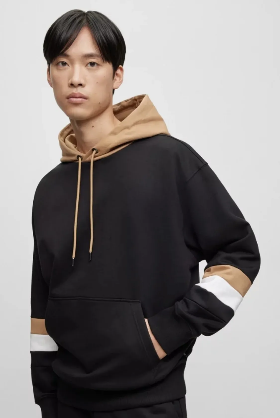 Hugo Boss Hoodies | Long Sleeves Cotton Oversized Logo Pullovers