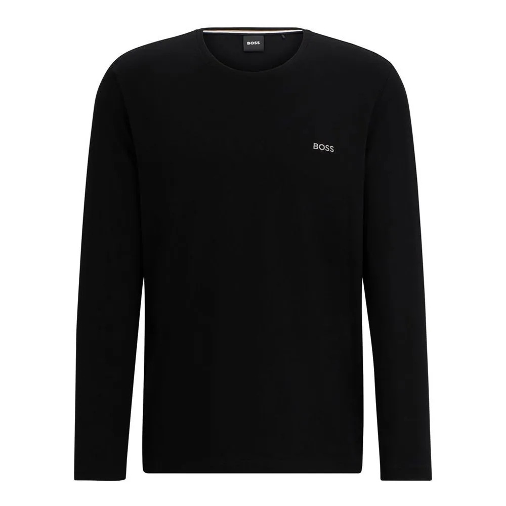 Hugo Boss Long Sleeve Logo T-shirt - Plain Cotton