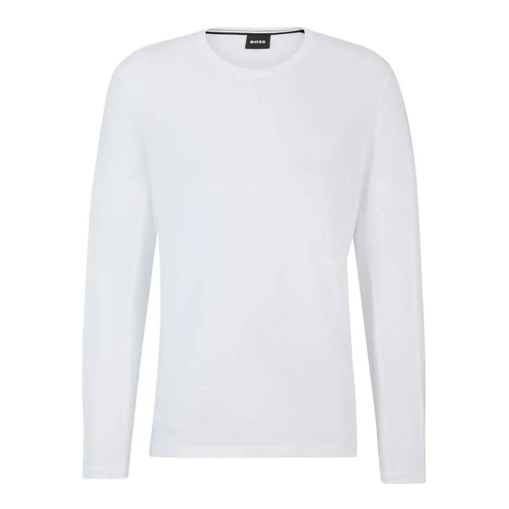 Hugo Boss Long Sleeve Logo T-shirt - Plain Cotton