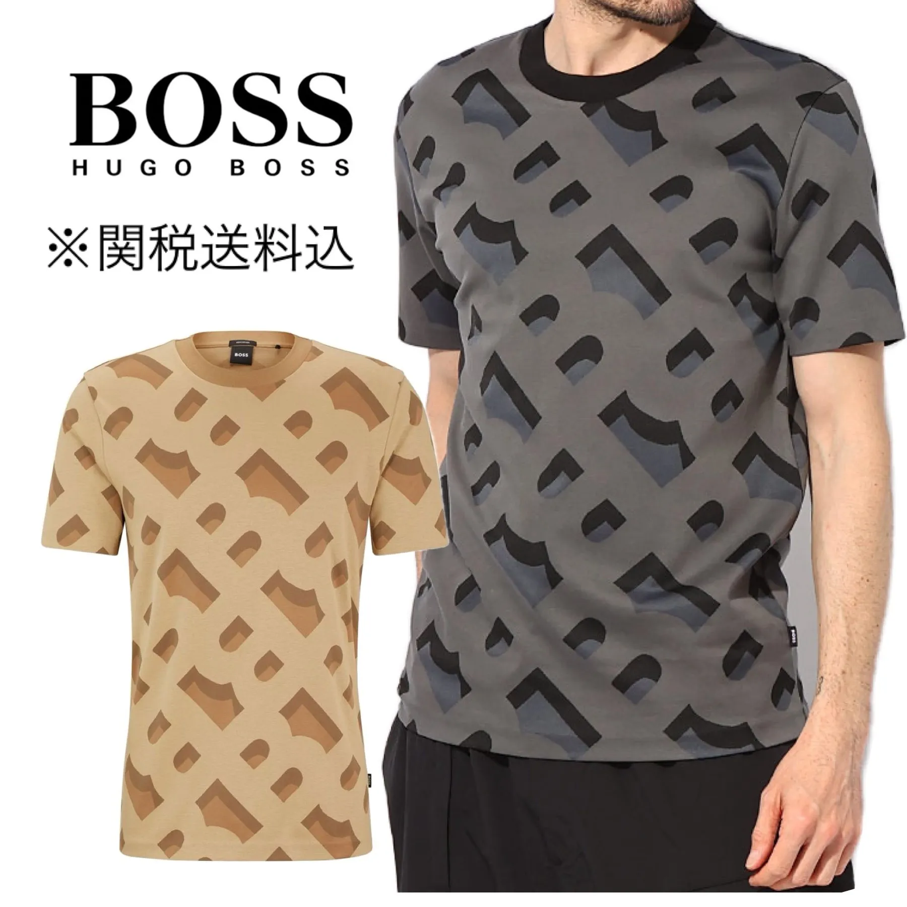 Hugo Boss Street Style Cotton Logo T-Shirts