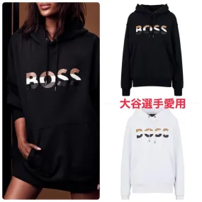 Hugo Boss Street Style Logo Hoodies & Sweatshirts with Stripes