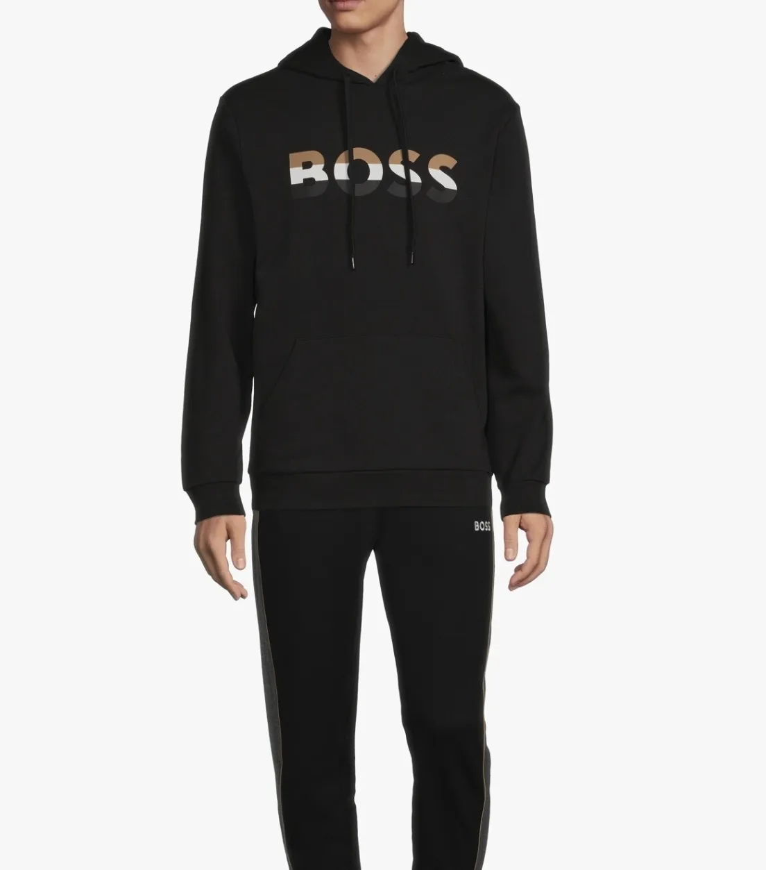 Hugo Boss street style long sleeves cotton logo - stripes unisex