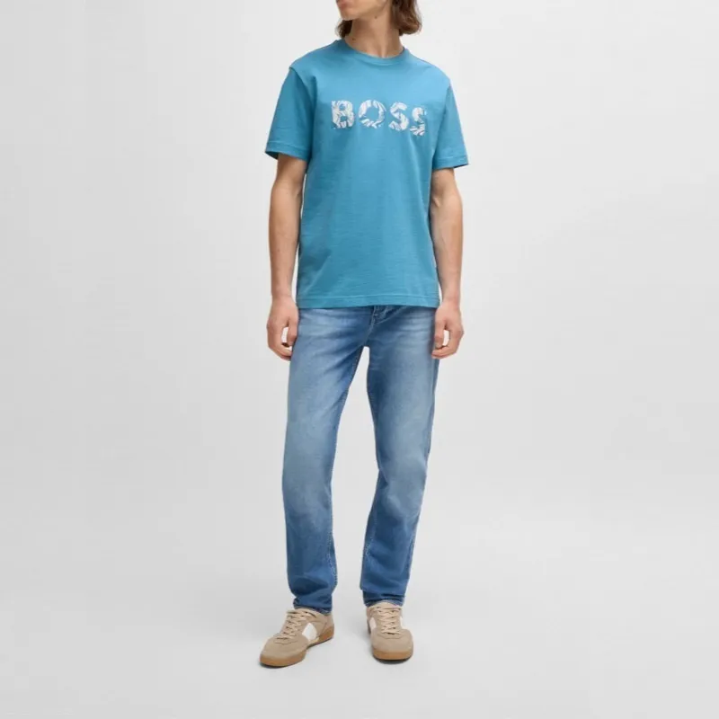 Hugo Boss Street Style U-Neck Cotton Short Sleeves Logo T-Shirts