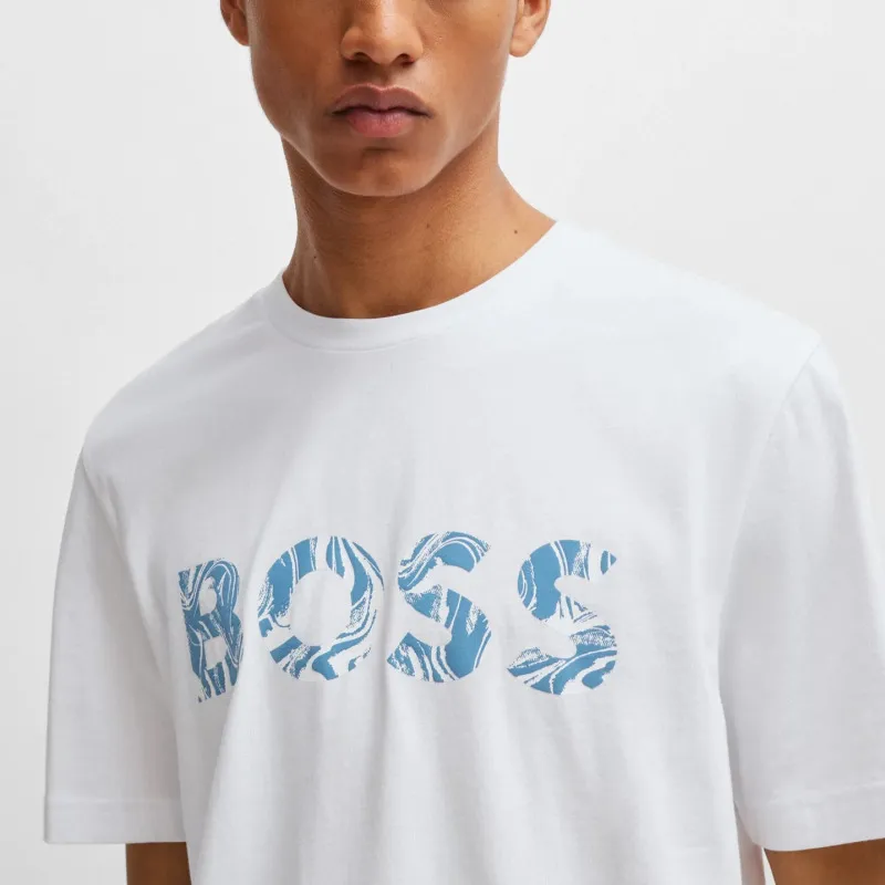 Hugo Boss Street Style U-Neck Cotton Short Sleeves Logo T-Shirts