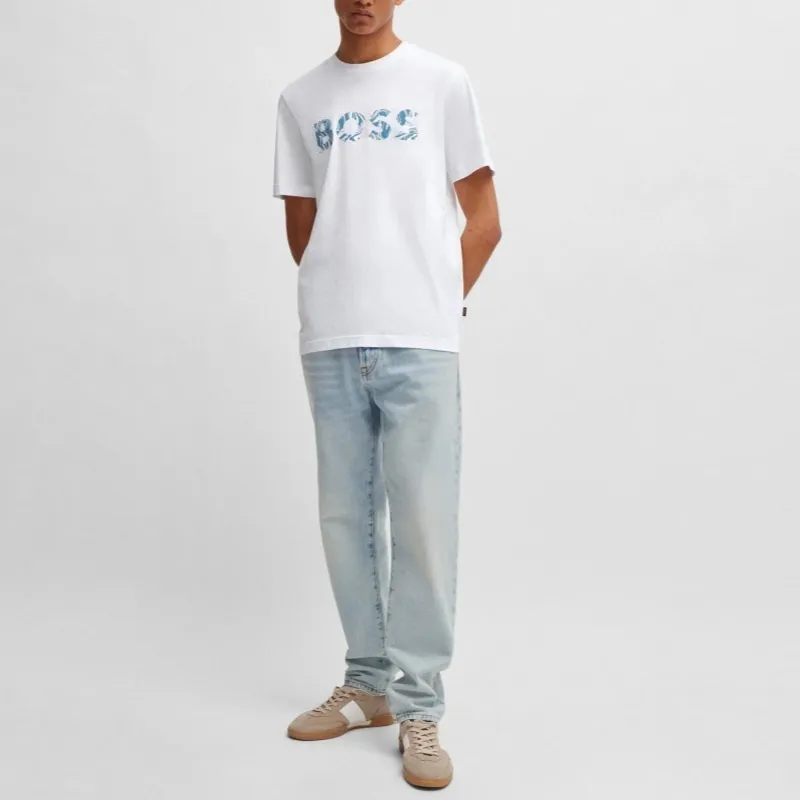 Hugo Boss Street Style U-Neck Cotton Short Sleeves Logo T-Shirts