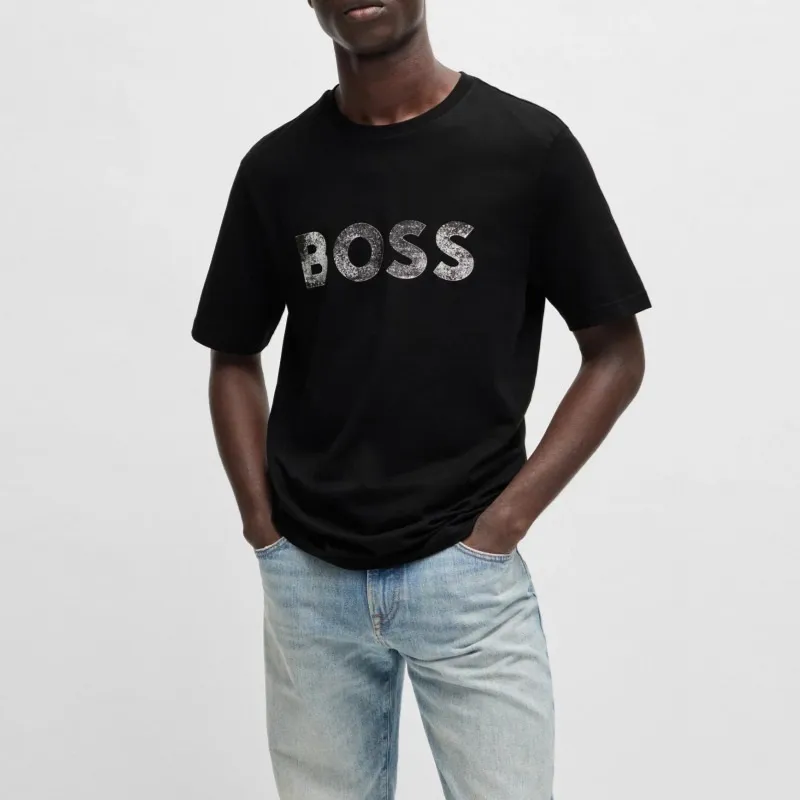 Hugo Boss Street Style U-Neck Cotton Short Sleeves Logo T-Shirts