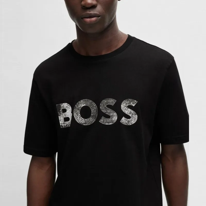 Hugo Boss Street Style U-Neck Cotton Short Sleeves Logo T-Shirts