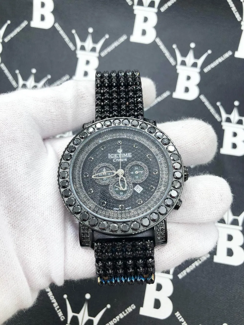 Ice Time Black Diamond Watch 10cttw