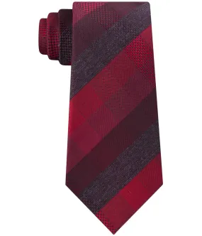 Kenneth Cole Mens Pepper Buffalo Check Self-Tied Necktie