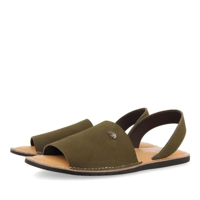 KHAKI LEATHER MENORQUINAS STYLE SANDALS FOR MEN PENRYN