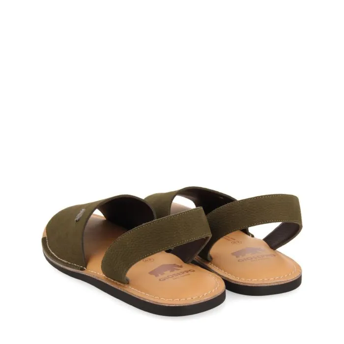 KHAKI LEATHER MENORQUINAS STYLE SANDALS FOR MEN PENRYN