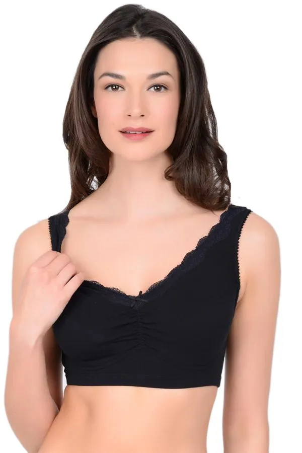 La Leche League Nursing Sleep Bra with Lace Neckline