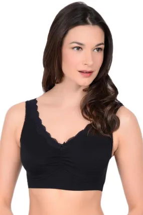 La Leche League Nursing Sleep Bra with Lace Neckline