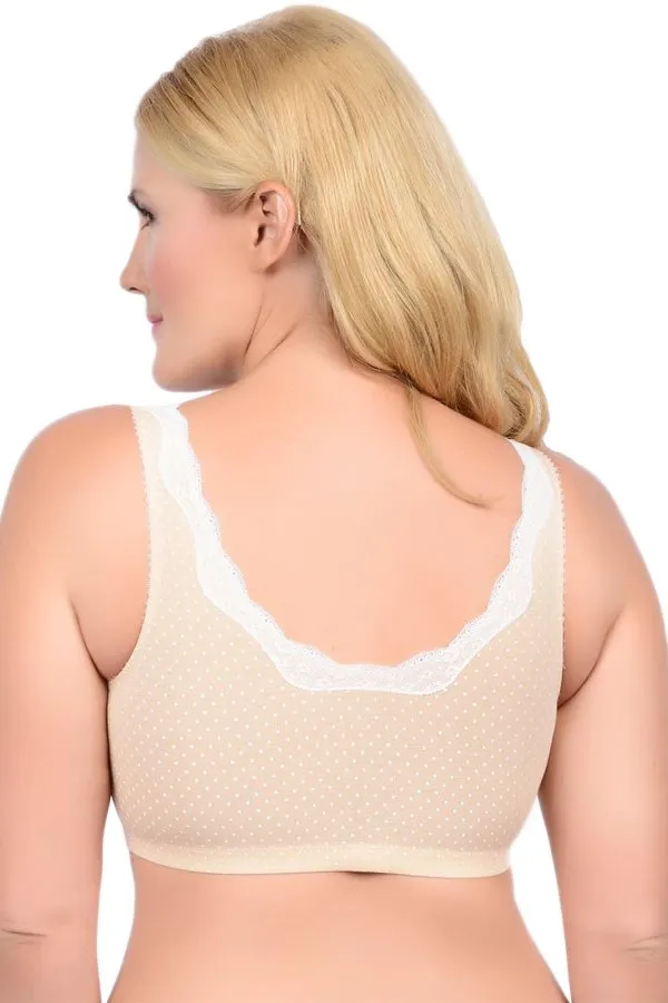 La Leche League Nursing Sleep Bra with Lace Neckline