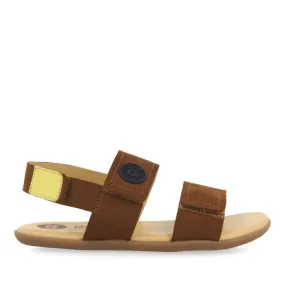 LEATHER-LOOK SANDALS WITH YELLOW ACCENTS FOR BOYS AND GIRLS CORNWALL