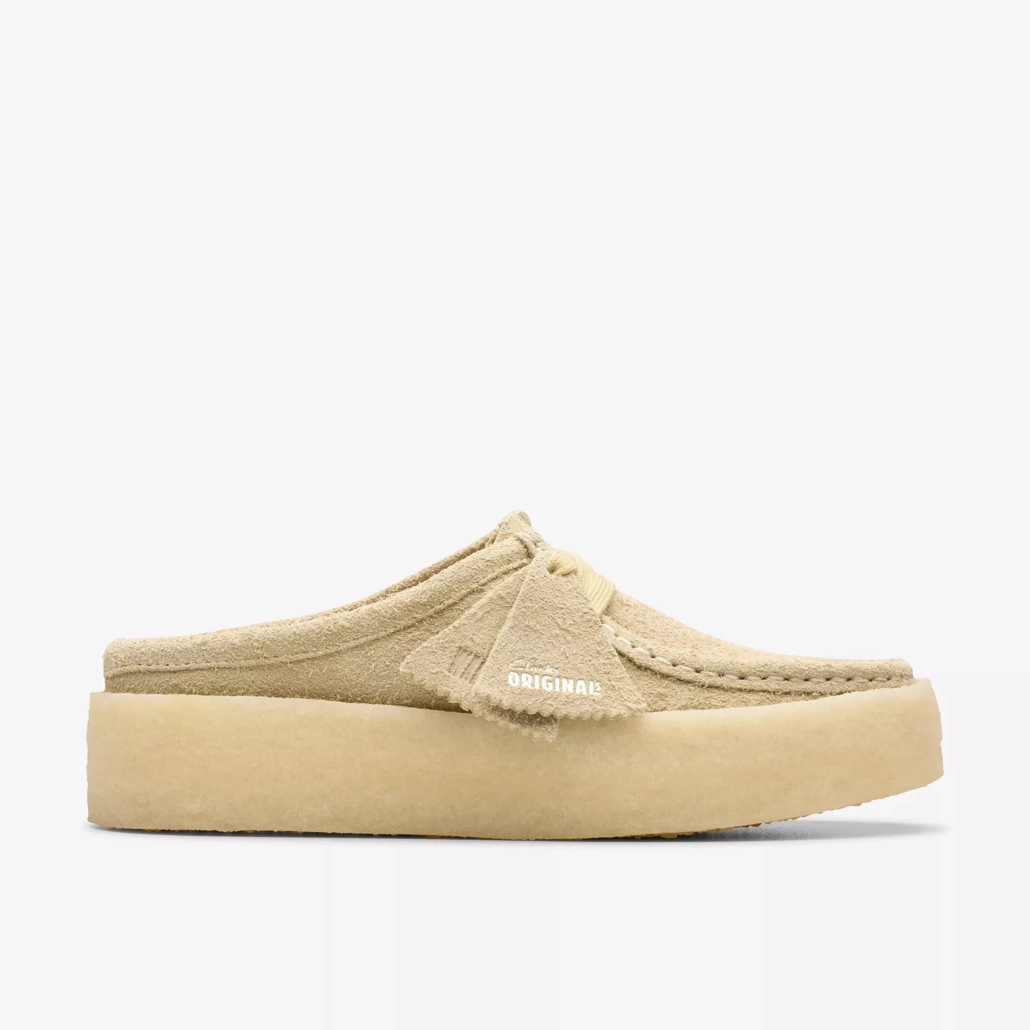 Light Maple Suede Clarks Wallabee Lo