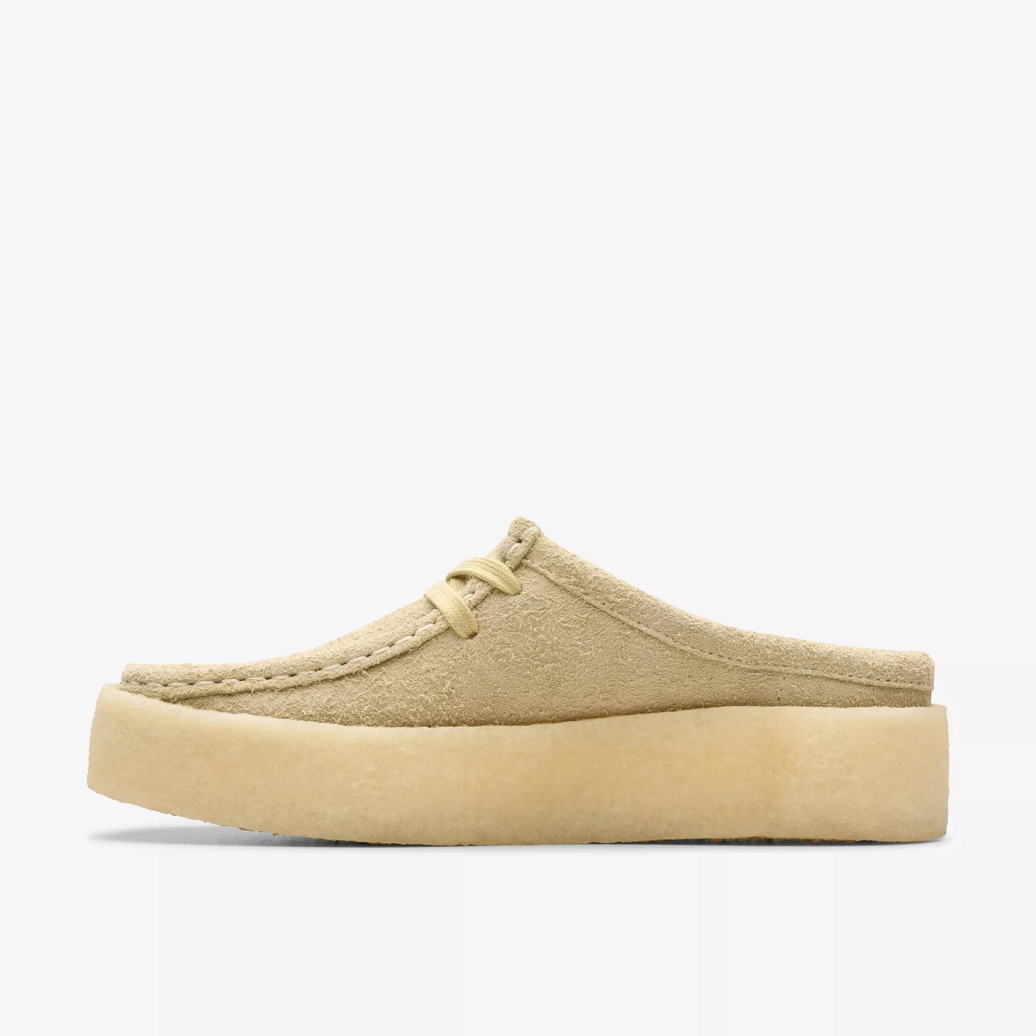 Light Maple Suede Clarks Wallabee Lo