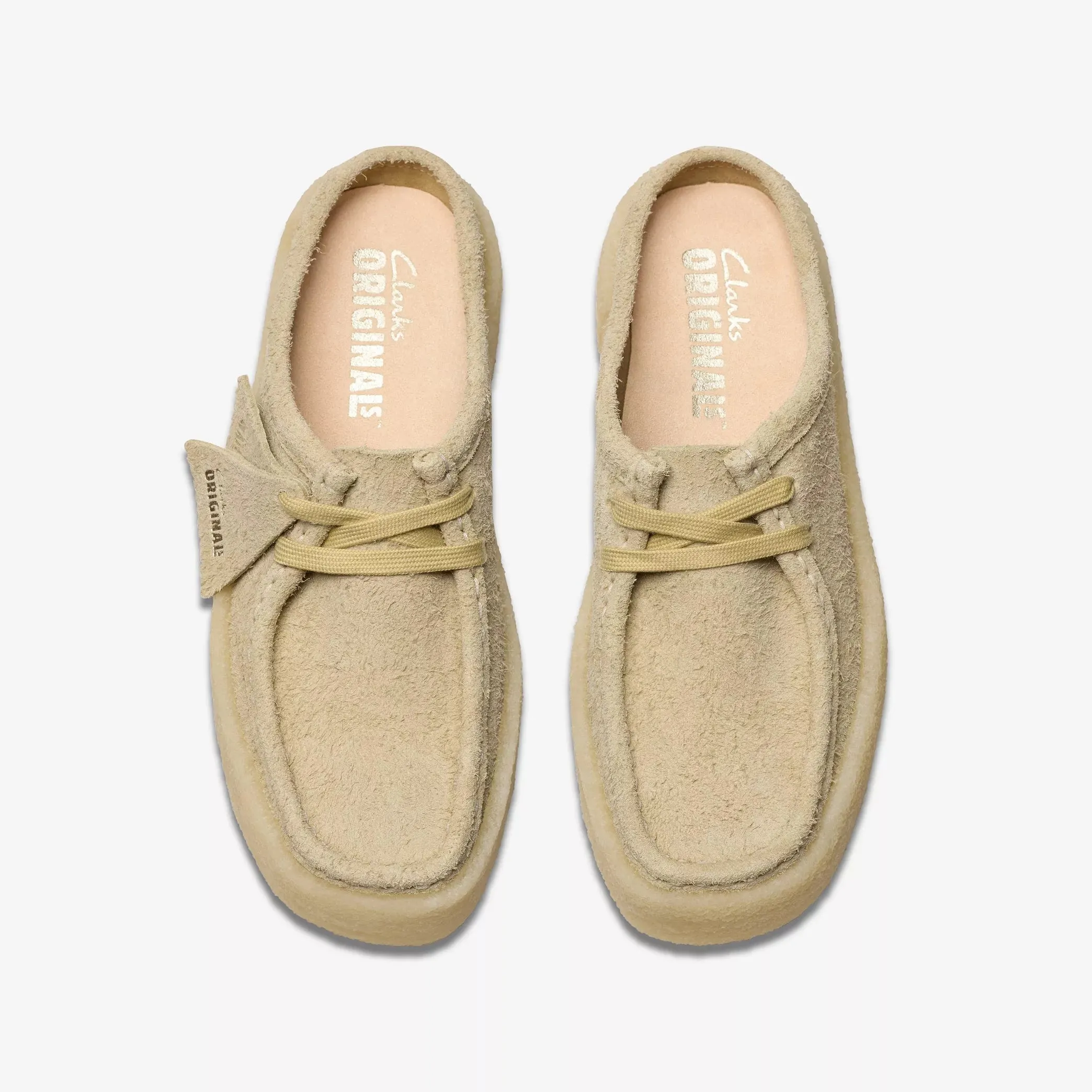 Light Maple Suede Clarks Wallabee Lo