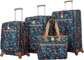 Lily Bloom Sloth To Me Navy 4-Piece Luggage Set 