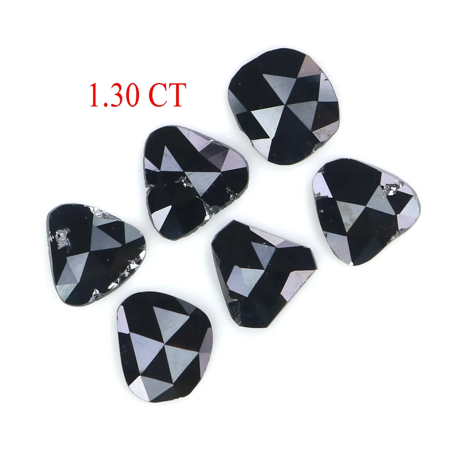 Loose Slice Black Diamond - 1.30 CT, 5.52 MM Rose Cut L2703