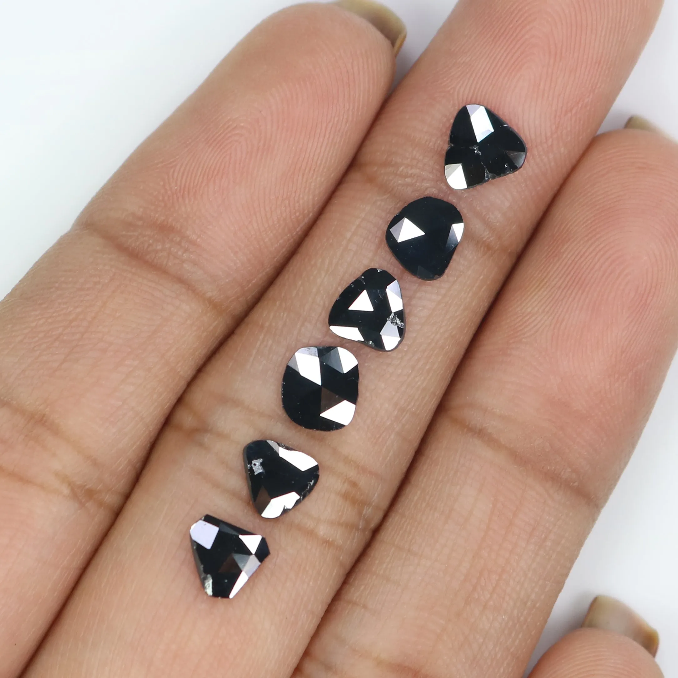 Loose Slice Black Diamond - 1.30 CT, 5.52 MM Rose Cut L2703