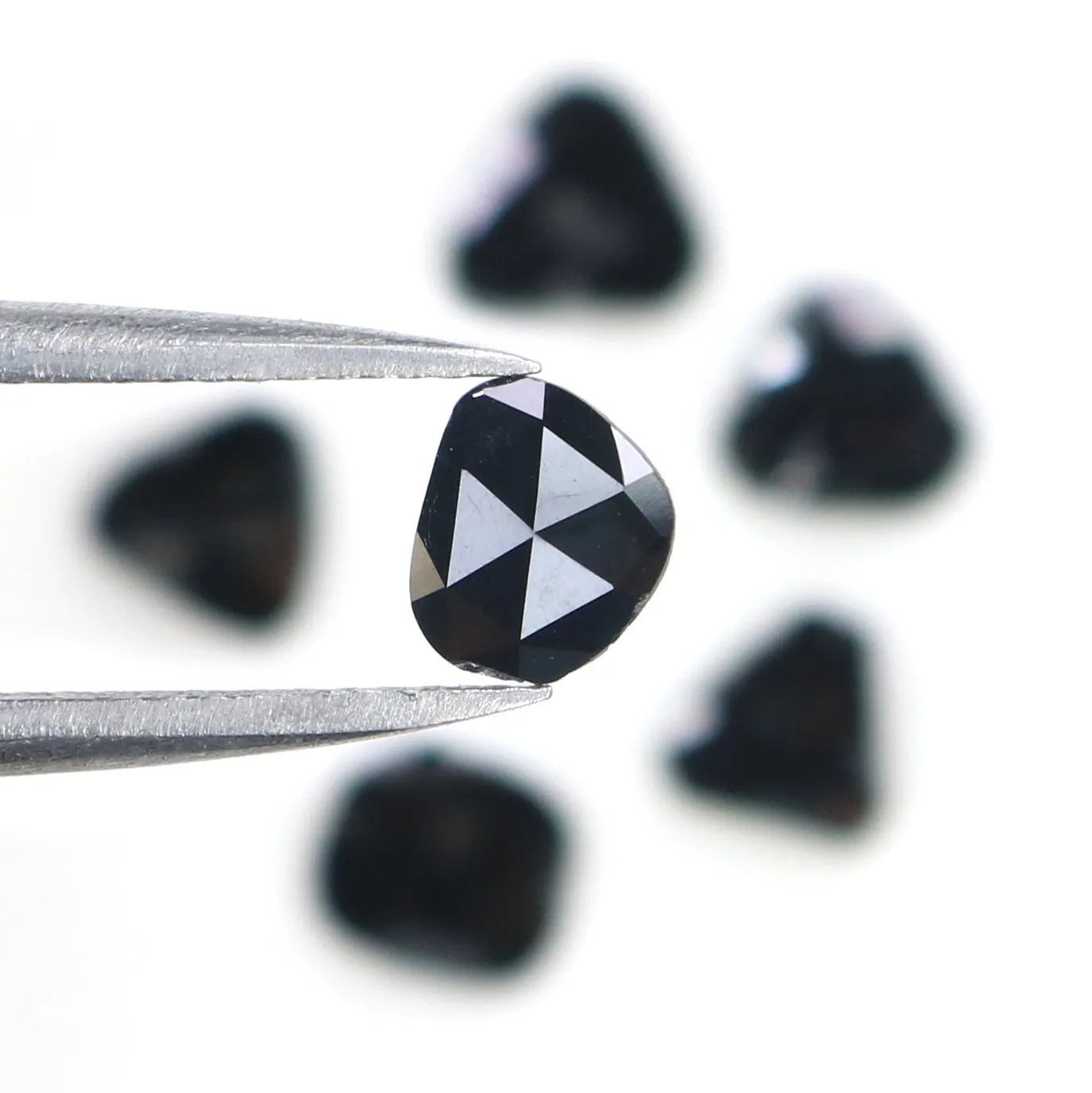 Loose Slice Black Diamond - 1.30 CT, 5.52 MM Rose Cut L2703