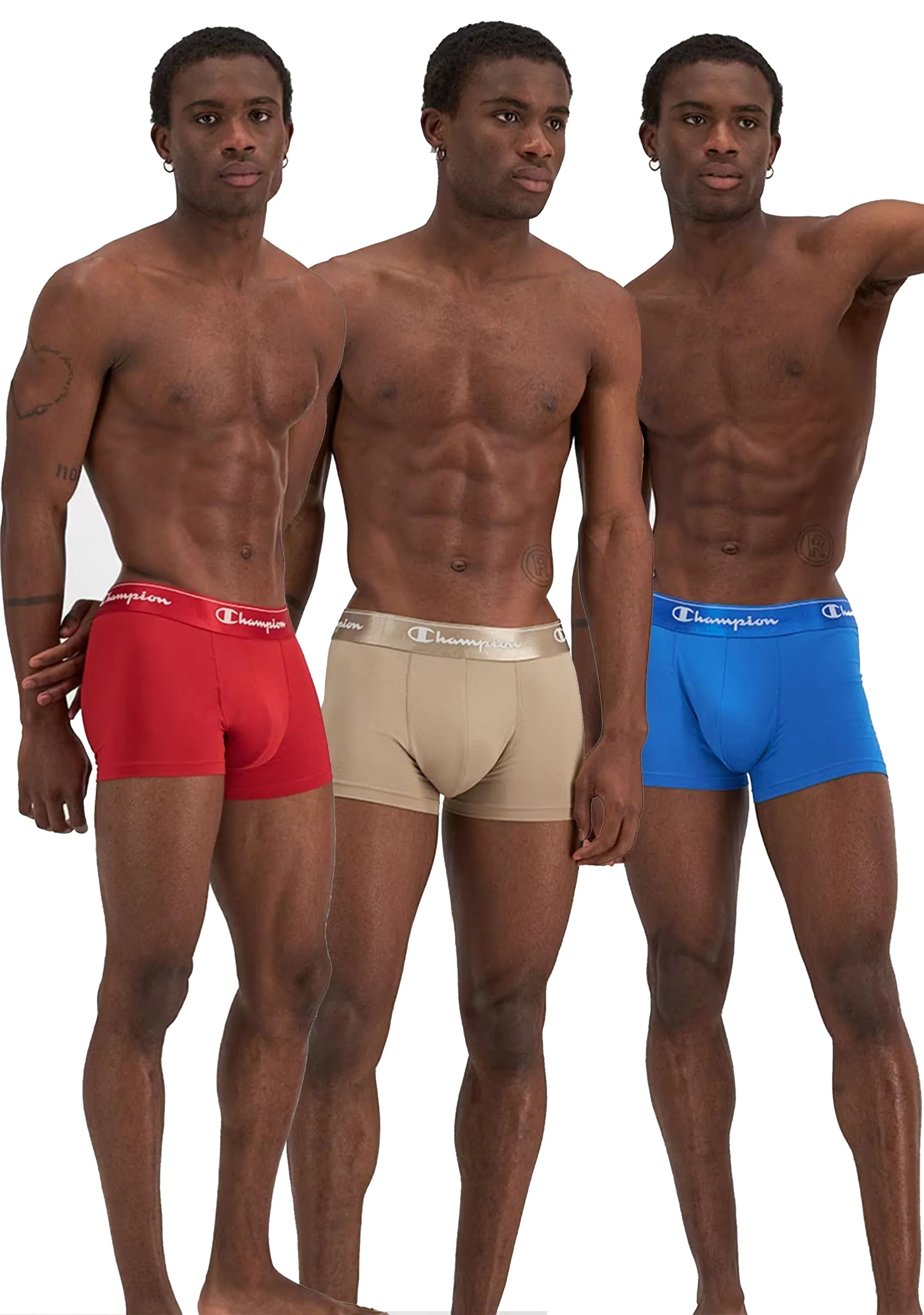 Men's Champion Microfiber Trunk 3-Pack Blue (MWFNA 05K)