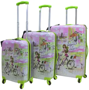 Mia Toro Izak Italy 3-Piece Luggage Set 