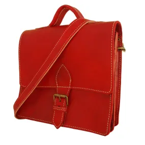 Mini Satchel - Red Casablanca Berber Leather